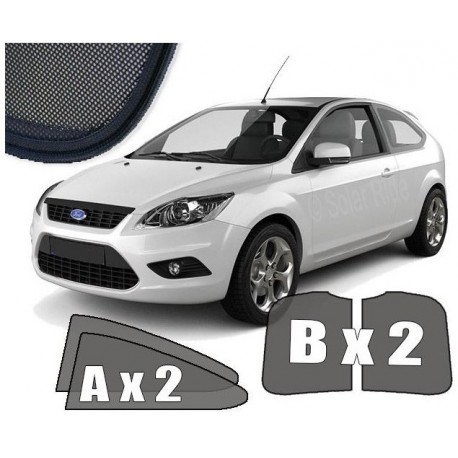 Cortinas solares - Ford Focus MK2 Hatchback 3 Portas (2004-2011)